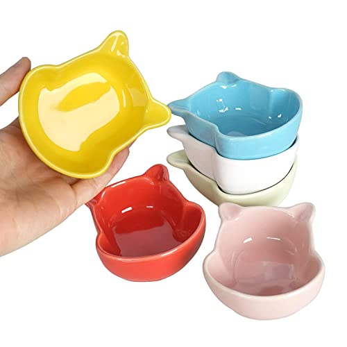 HSOFBLUES Bear Dipping Bowls for Soy Sauces, Salsa Dressings, Multi-color, Soy Sauce Dishes Set of 6