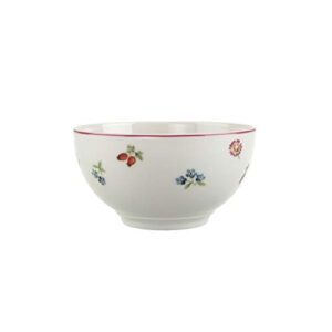 villeroy & boch petite fleur cereal bowl, premium porcelain, white