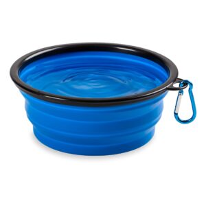 SwissGear 3335 2-Pack Collapsible Dog Bowls for Travel, with Can Lid Set - Blue