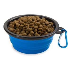 SwissGear 3335 2-Pack Collapsible Dog Bowls for Travel, with Can Lid Set - Blue