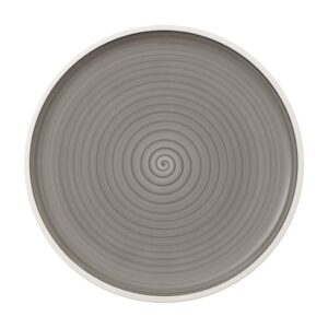 villeroy & boch manufacture gris pizza/buffet plate, 12.5 in, gray