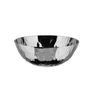 alessi "joy n11" round basket in 18/10 stainless steel mirror polished, silver