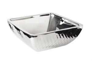 bon chef 9333di cold wave bowl, 4 qt., 11-1/8" x 4", square, gel filled, triple wall, pre-freeze bowl, stackable plastic cover, stainless steel