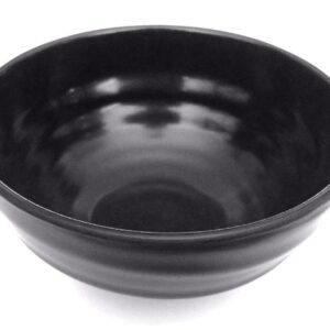 Lucky Star Melamine Round Bowls Ramen Pho Noodle Soup Wonton Soup Rice Bowl, 4-1/2" dia. X 2-1/4” H (Capacity: 10 oz), Black, Swirl Shaped (96, 4-1/2" dia. X 2-1/4” H)