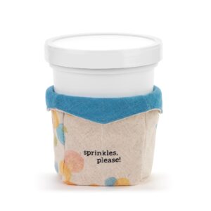 DEMDACO Sprinkles Please Blue 4.5 x 4 Cotton Linen Cold Cozy