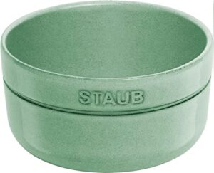 staub 40508-185 bowl, sage green, 4.7 inches (12 cm), 20.3 fl oz (600 ml), ceramic bowl, ceramic, microwave safe, ceramic bowl
