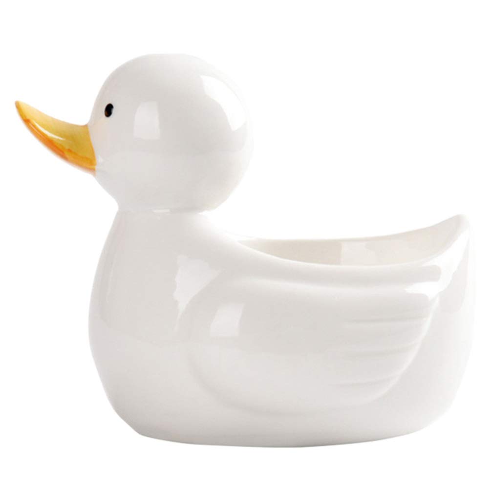 Hemoton Fruit Snacks Duck Shaped Dessert Bowl Ceramic Breakfast Bowl Snack Sushi Storage Bowl Mixing Bowls Soup Bowl Ramen Bowl for Cereal Salad Soup Pho Dessert Rice Appetizer Serving Tray