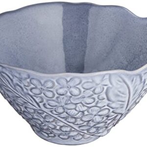 Aito Seisakusho 267822 Lien Salad & Fruit Bowl, Dish, Diameter Approx. 7.1 x Depth 6.7 inches (18 x 17 cm), L, Gray, Mino Ware Made in Japan