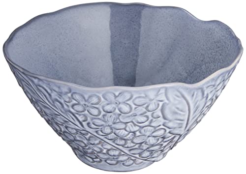 Aito Seisakusho 267822 Lien Salad & Fruit Bowl, Dish, Diameter Approx. 7.1 x Depth 6.7 inches (18 x 17 cm), L, Gray, Mino Ware Made in Japan