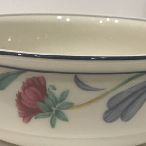 LENOX POPPIES ON BLUE SOUP/CEREAL BOWLS