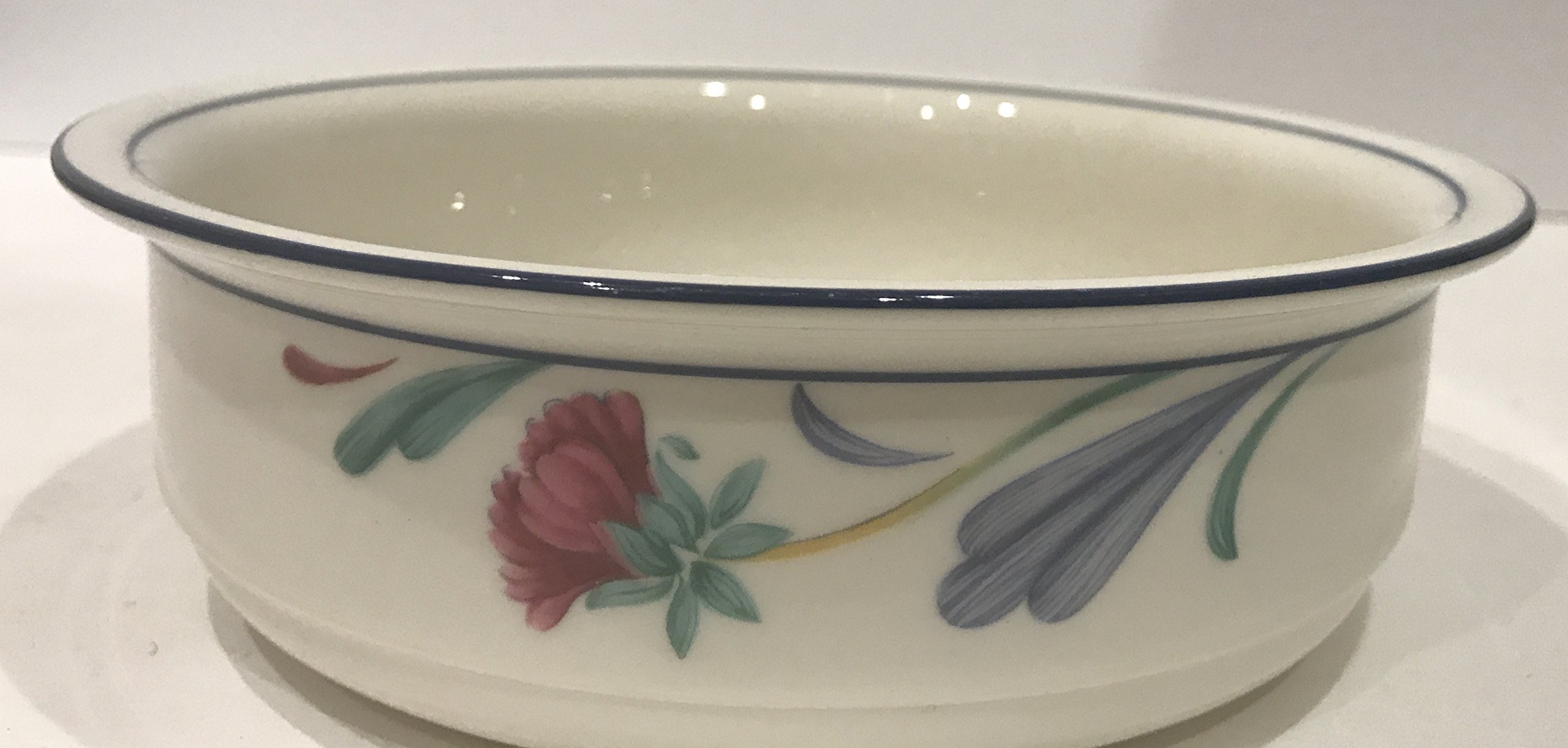 LENOX POPPIES ON BLUE SOUP/CEREAL BOWLS