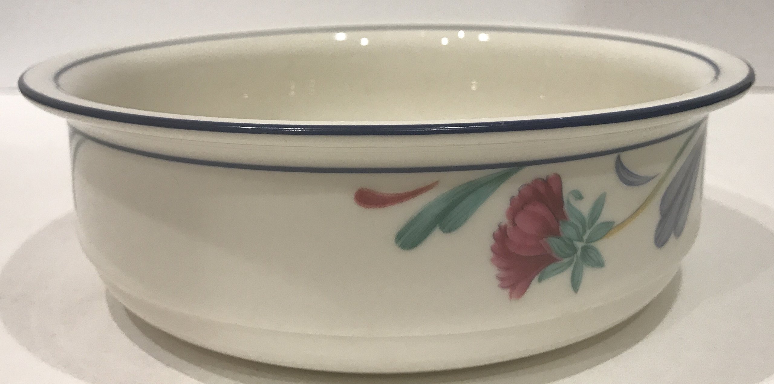 LENOX POPPIES ON BLUE SOUP/CEREAL BOWLS