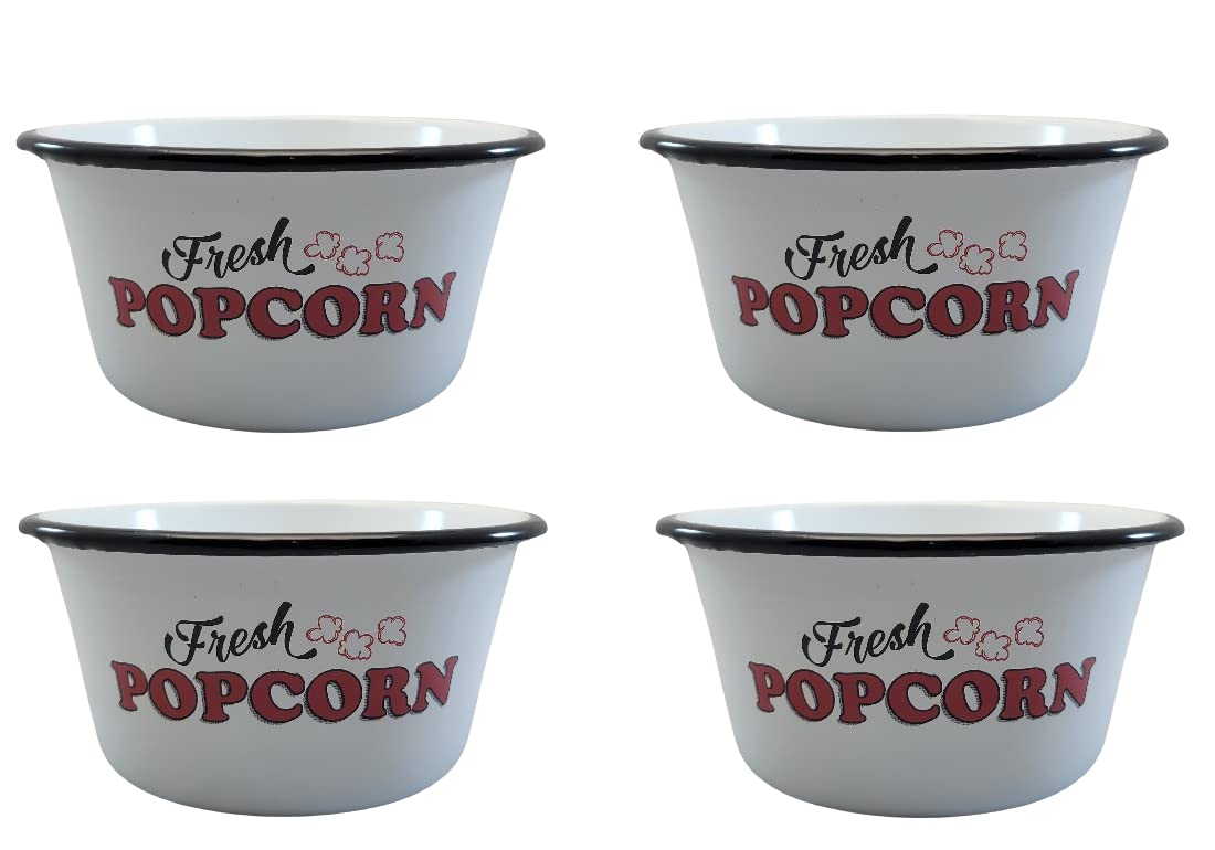 Enamelware - Small Popcorn Bowls (Set of 4)