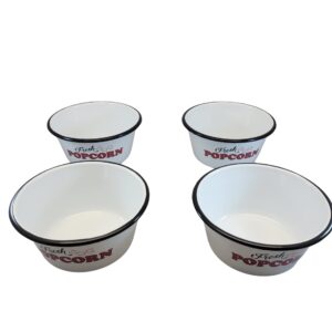 Enamelware - Small Popcorn Bowls (Set of 4)