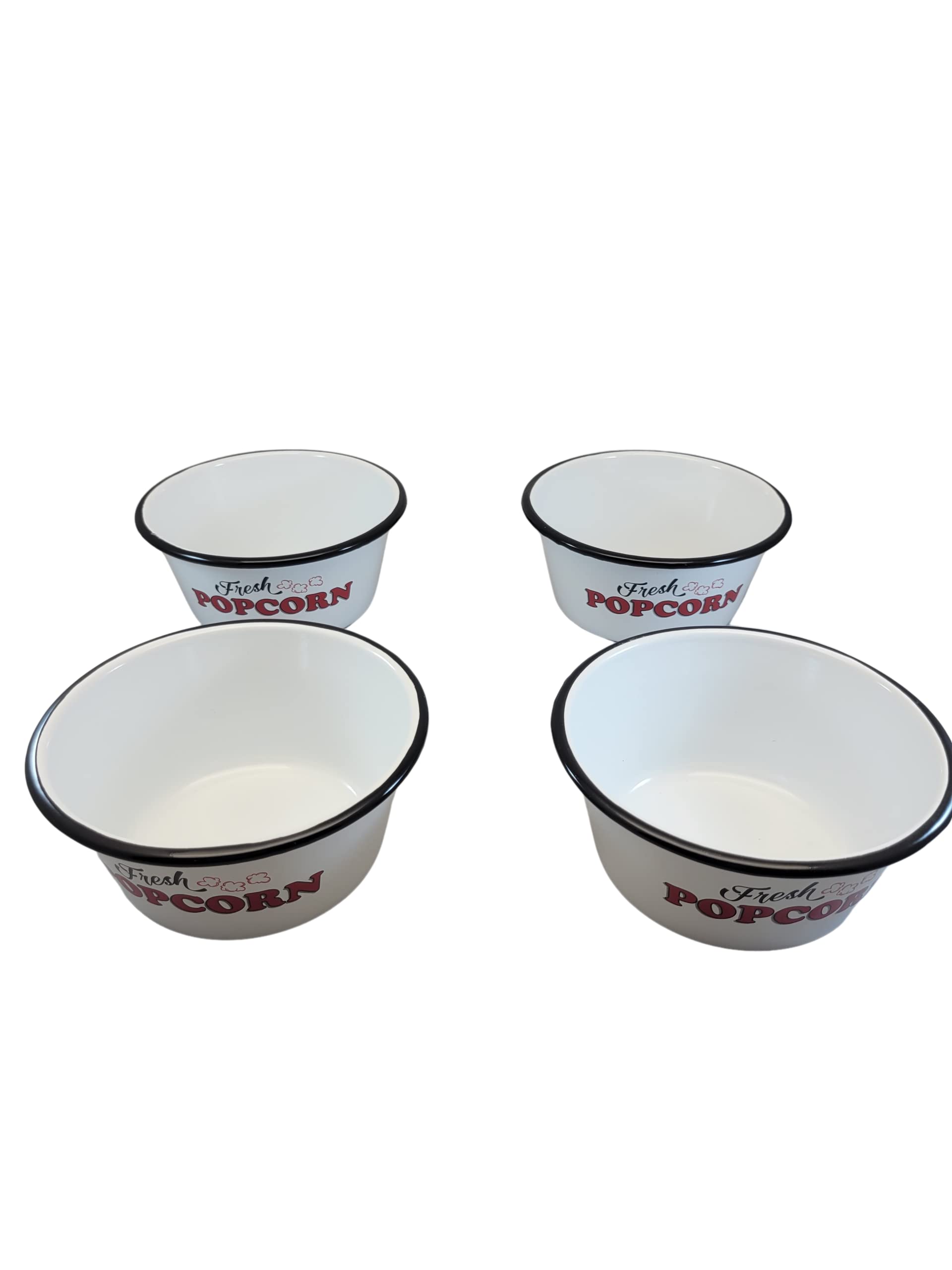 Enamelware - Small Popcorn Bowls (Set of 4)