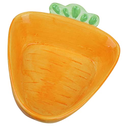 BESTonZON Easter Fruit Bowl Ceramic Candy Dish Carrot Shape Bowl Easter Salad Bowl Appetizer Plates Snack Nut Bowl Dessert Bowl Yogurt Bowl Serving Plate for Easter Spring Party Decor