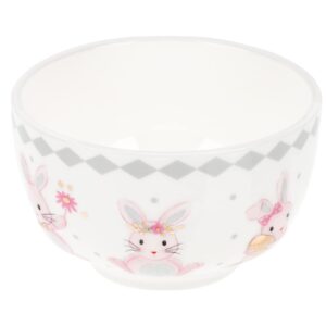 soimiss easter bowl ceramic bunny candy dish easter basket rabbit candy bowl snack appetizers porridge soup bowl salad bowl spring party home restaurant use