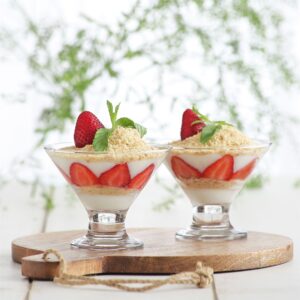 Crema LAV Glass Ice Cream Dessert Bowl - 165ml - Pack of 6 Serving Bowls Ice Cream Cups