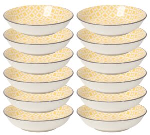 now designs diamonds dip bowls (set of 12), white/yellow