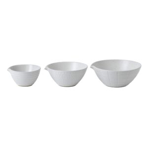 gordon ramsay maze grill set of 3 dipping bowls, 3.9", soft white