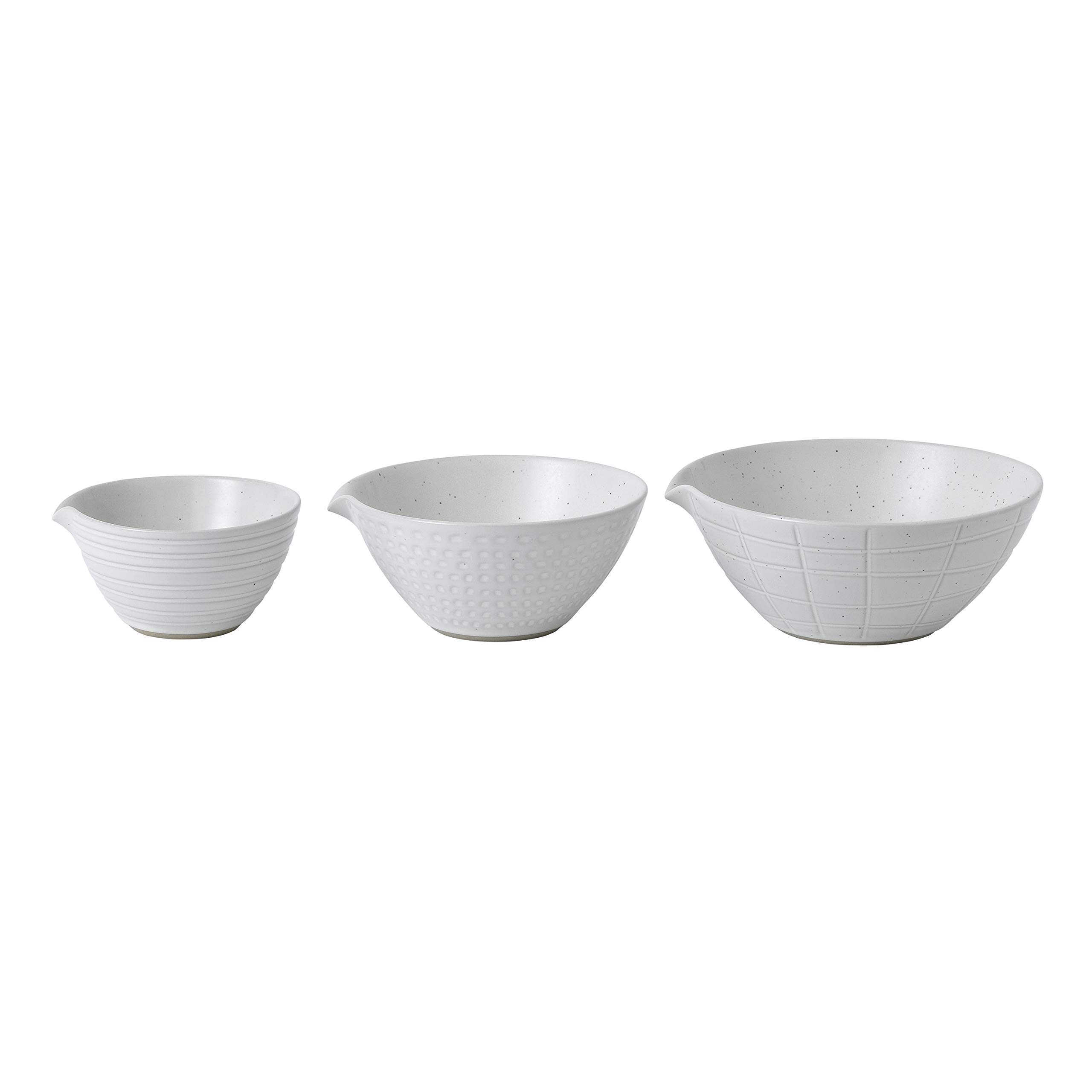 Gordon Ramsay Maze Grill Set of 3 Dipping Bowls, 3.9", Soft White