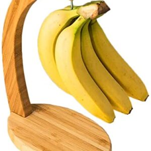 AIEWEV Banana Holder Stand,Bamboo Fruit Hanger Hook,Hanging Fruit Rack Organizer for Fruit Kitchen Home Party