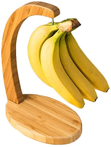 AIEWEV Banana Holder Stand,Bamboo Fruit Hanger Hook,Hanging Fruit Rack Organizer for Fruit Kitchen Home Party