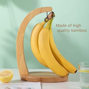 AIEWEV Banana Holder Stand,Bamboo Fruit Hanger Hook,Hanging Fruit Rack Organizer for Fruit Kitchen Home Party