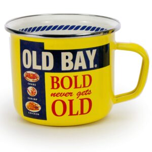 enamelware - old bay pattern - 24 ounce soup mug