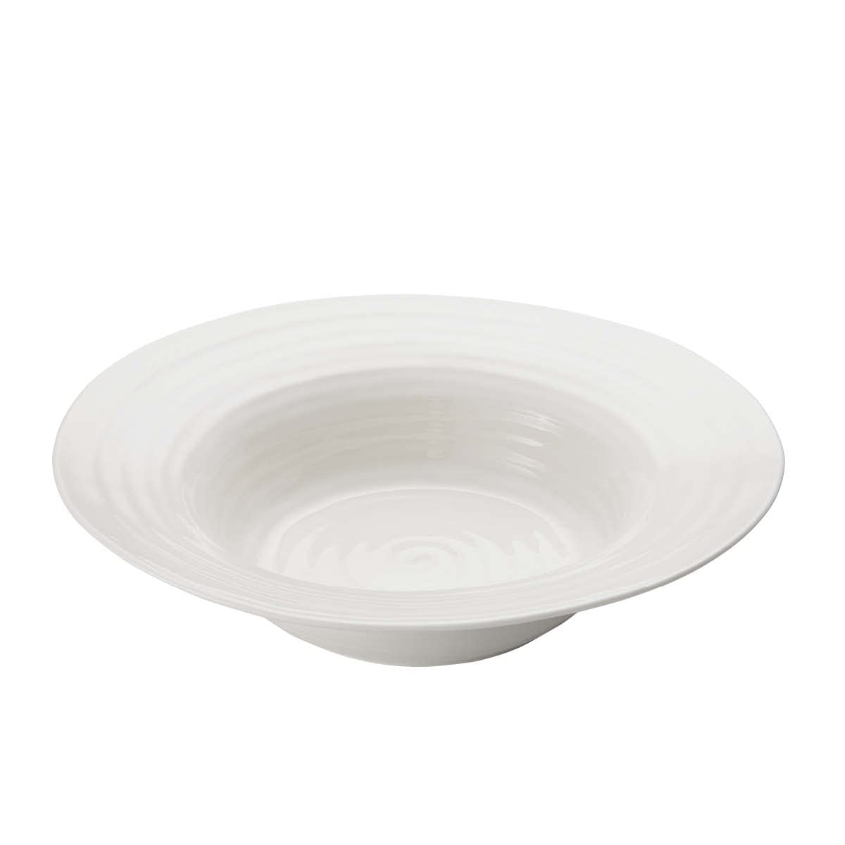 Portmeirion Sophie Conran White Medium Bistro Bowl | Set of 2 Serving Bowls for Soup, Salad, and Pasta | 10.5 Inch Made from Fine Porcelain | Microwave and Dishwasher Safe