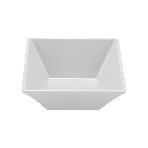 G.E.T. ML-238-W 14 oz., 5" White Square Bowl, Break Resistant, Siciliano (Qty,1)