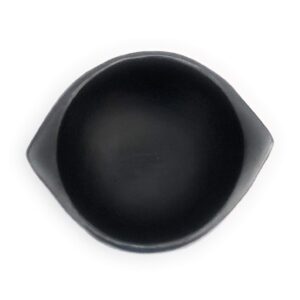 Black Clay Dinner Bowl 6.5 Inches 18 Onz for Salad/Soup/Fruit/Pasta Toxin and Contaminant Free for Home or Restaurant Vegan Pottery