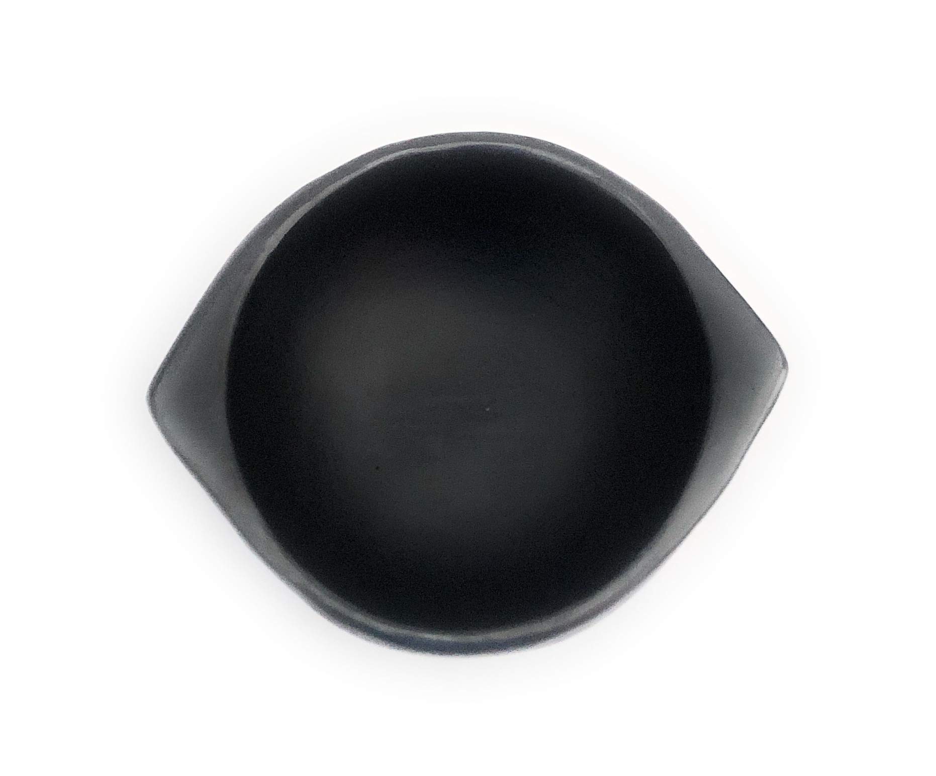 Black Clay Dinner Bowl 6.5 Inches 18 Onz for Salad/Soup/Fruit/Pasta Toxin and Contaminant Free for Home or Restaurant Vegan Pottery