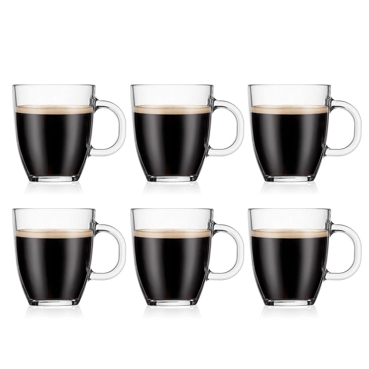 Bodum Bistro Coffee Mug, 6 Count (Pack of 1) Clear