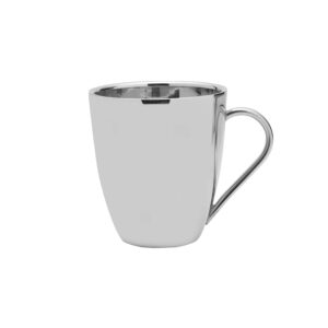 Mikasa Double Walled Stainless Steel Coffee Mug, 1 Count (Pack of 1), Silver