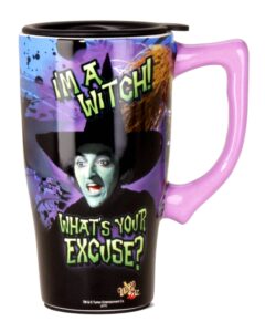 spoontiques - ceramic travel mugs - i'm a witch cup - hot or cold beverages - gift for coffee lovers