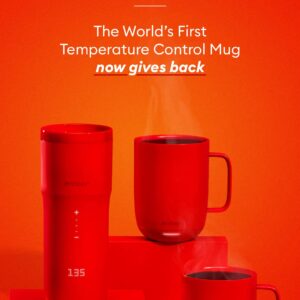Ember Temperature Control Smart Mug 2, 10 Oz, App-Controlled Heated Coffee Mug with 80 Min Battery Life and Improved Design, (PRODUCT) RED