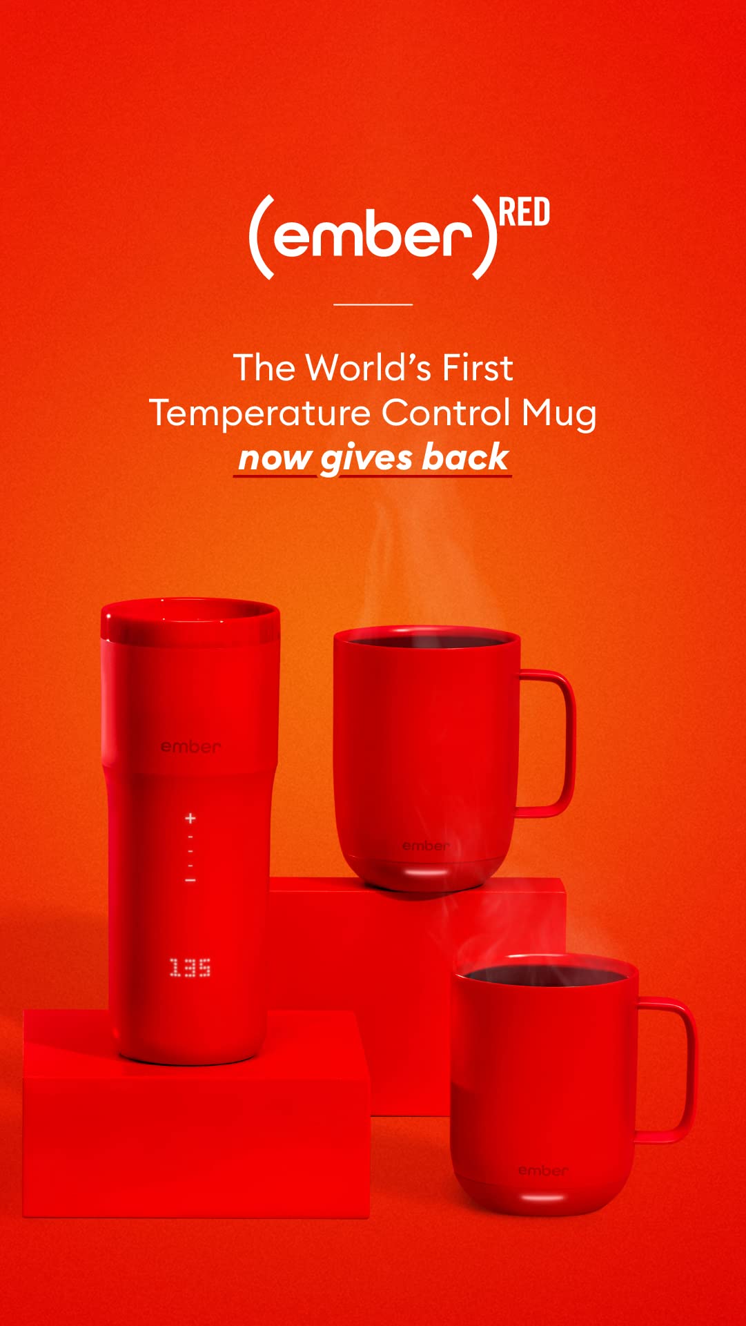 Ember Temperature Control Smart Mug 2, 10 Oz, App-Controlled Heated Coffee Mug with 80 Min Battery Life and Improved Design, (PRODUCT) RED