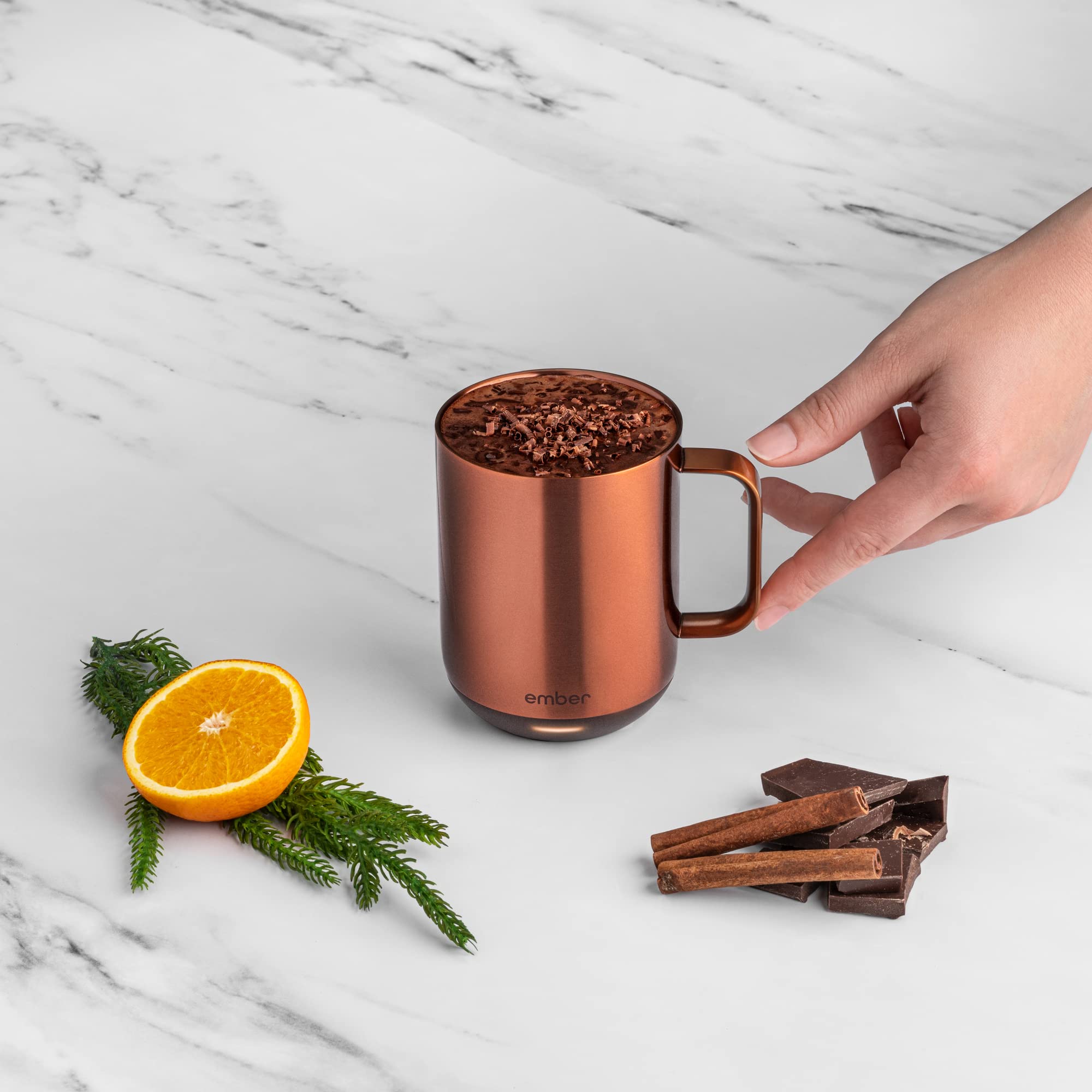Ember Temperature Control Smart Mug 2, 10 Oz, App-Controlled Heated Coffee Mug with 80 Min Battery Life and Improved Design, Copper