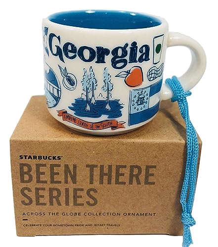 Starbucks Been There Series Georgia Ceramic Coffee Mug Ornament, 2 oz