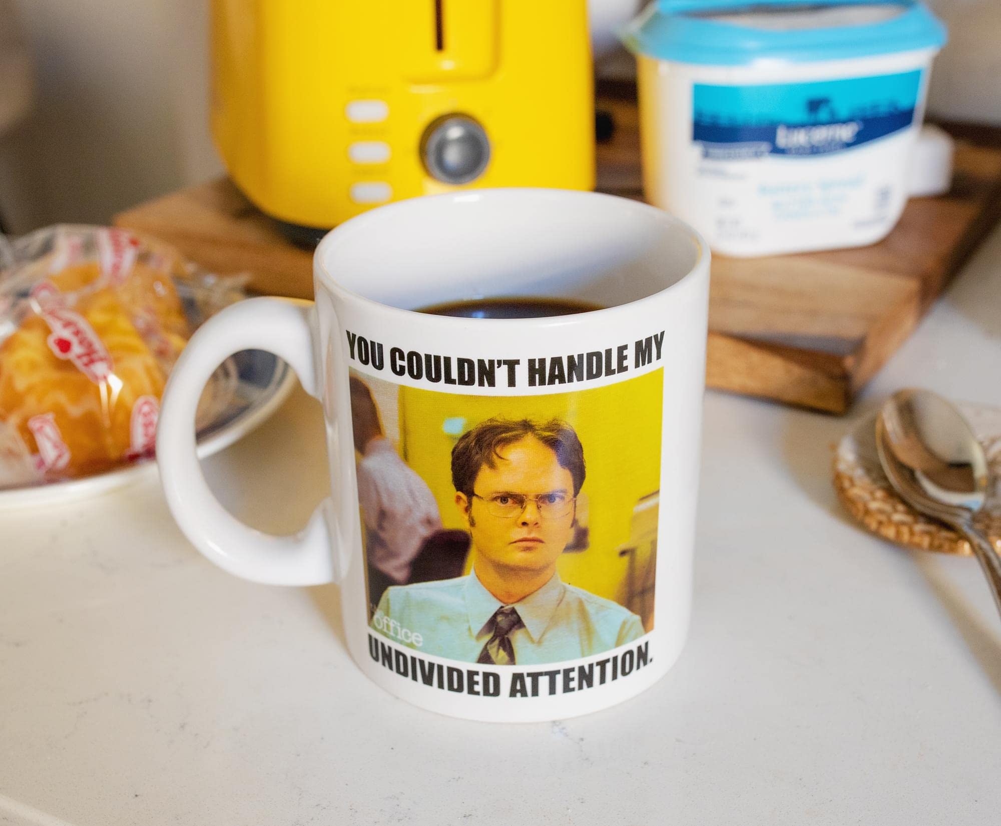 Silver Buffalo The Office Dwight Schrute Undivided Attention Ceramic Mug | Holds 20 Ounces