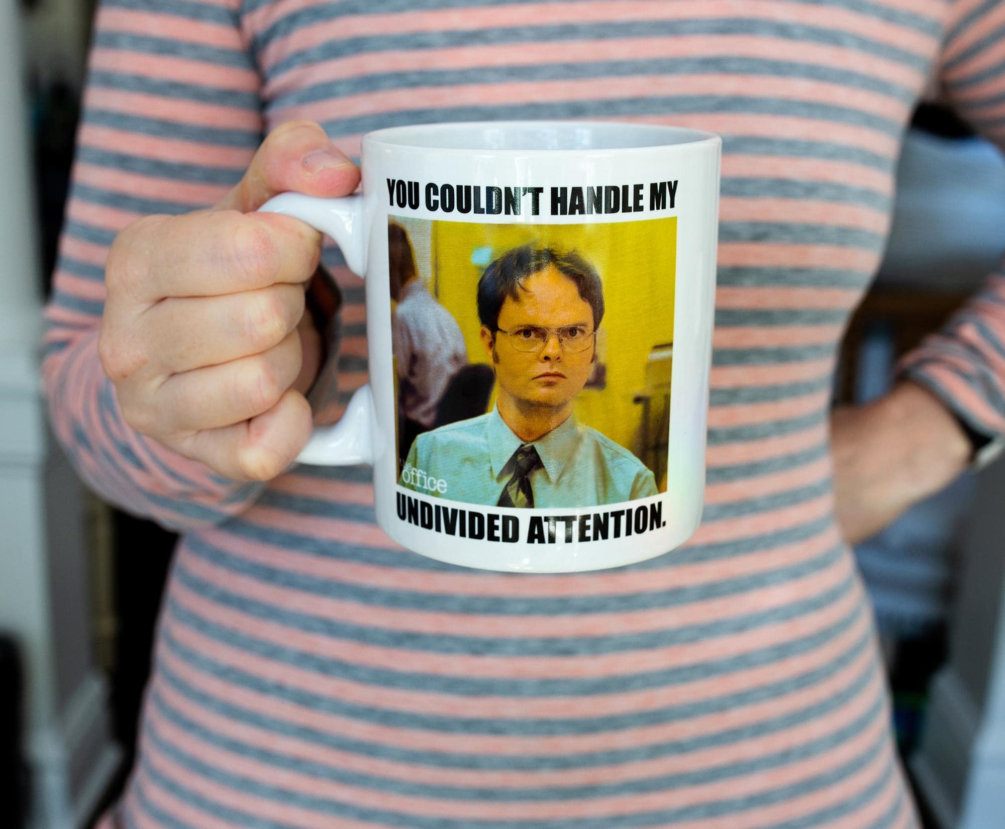 Silver Buffalo The Office Dwight Schrute Undivided Attention Ceramic Mug | Holds 20 Ounces