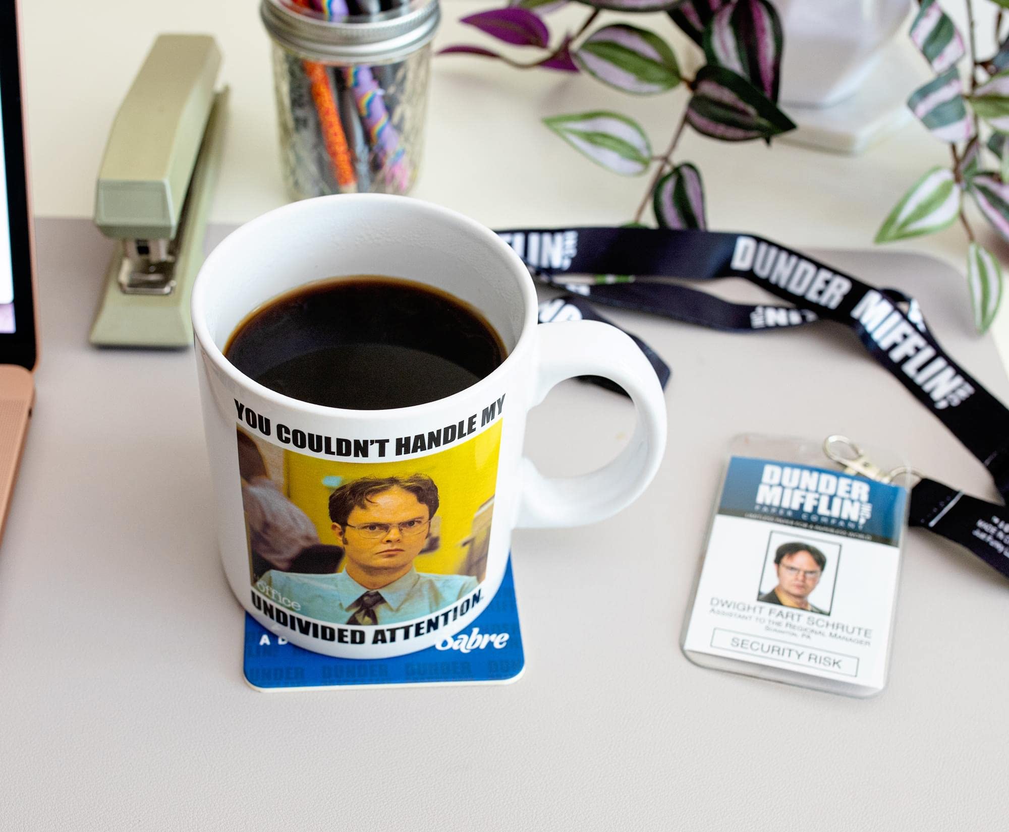 Silver Buffalo The Office Dwight Schrute Undivided Attention Ceramic Mug | Holds 20 Ounces