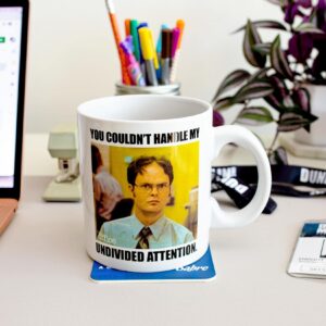 Silver Buffalo The Office Dwight Schrute Undivided Attention Ceramic Mug | Holds 20 Ounces