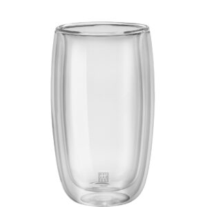 Zwilling 39500-078 Double Wall Glass Latte 11.8 fl oz (350 ml), Set of 2 Tumblers, Insulated, Cold and Heat Retention, Ice Tea Cup, Double Wall Construction, Microwave Safe