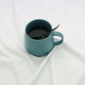 2 Pack Ceramic Cups, Porcelain Mugs With Handle, Smooth Ceramic Cups For Coffee, Tea, Milk, Cocoa (Blue)