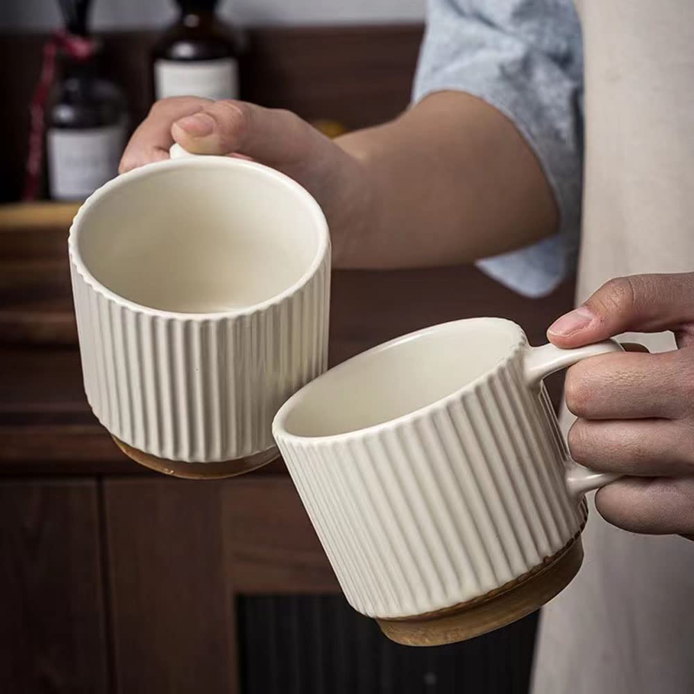 cawein Ceramic Mug 2Pcs, Ceramic Coffee Cups,milk cup, Ceramic mugs for home and office,Microwave safe milk coffee cup