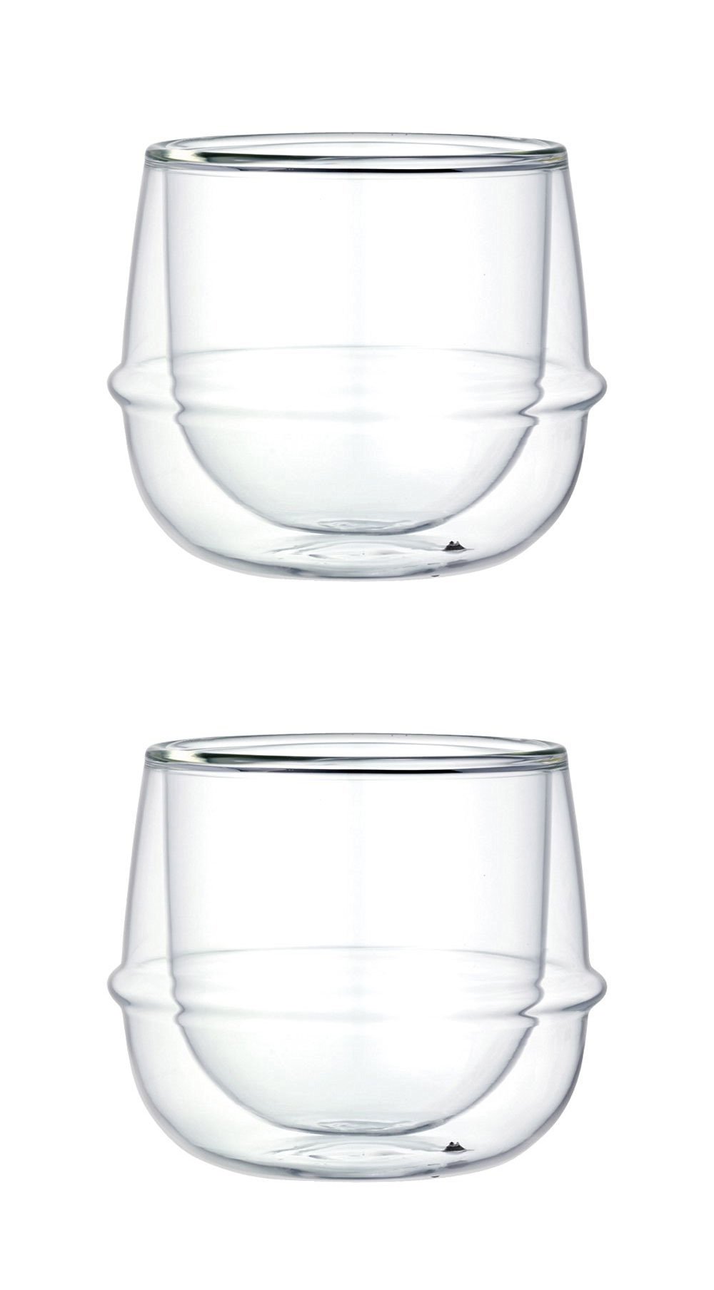 Double-Walled Kinto KRONOS Wine Glass - Maintains Temperature - Prevents Condensation - Set of 2-250 ml (8.45 fl. oz.) each