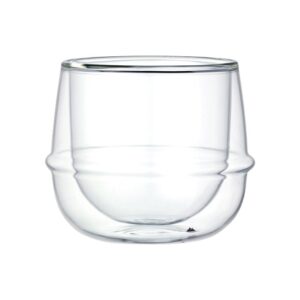 Double-Walled Kinto KRONOS Wine Glass - Maintains Temperature - Prevents Condensation - Set of 2-250 ml (8.45 fl. oz.) each