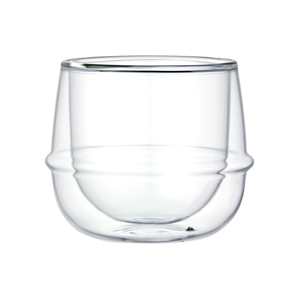 Double-Walled Kinto KRONOS Wine Glass - Maintains Temperature - Prevents Condensation - Set of 2-250 ml (8.45 fl. oz.) each